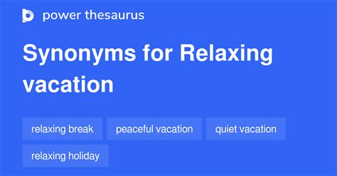 relaxing resorts synonym.